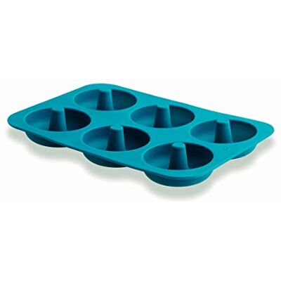 LACOR , 68760 Platina taartvorm, anti-aanbaklaag, flexibel, BPA-vrij, magnetronbestendig, glad, blauw, 6 holtes (0,07 l x 6) LACOR , 68760 Platina taartvorm, anti-aanbaklaag, flexibel, BPA-vrij, magnetronbestendig, glad, blauw, 6 holtes (0,07 l x 6)