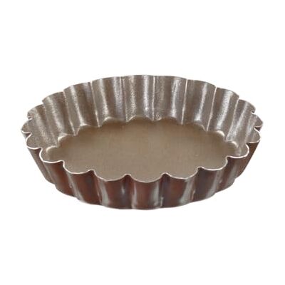 Gobel 270171 Doos met 6 ronde taartjes, geribbeld, anti-aanbaklaag, vaste bodem, Ø 10 cm, bruin Gobel 270171 Doos met 6 ronde taartjes, geribbeld, anti-aanbaklaag, vaste bodem, Ø 10 cm, bruin