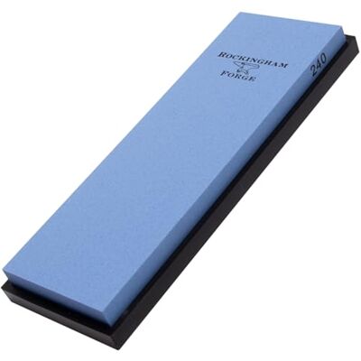 Rio SUPERSHARP Slijpsteen, grove korrel 240, professionele slijpsteen met antislip onderkant, 18 x 6 x 1,5 cm, messenslijper voor keukenmessen Rio SUPERSHARP Slijpsteen, grove korrel 240, professionele slijpsteen met antislip onderkant, 18 x 6 x 1,5 cm, messenslijper voor keukenmessen