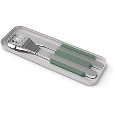 monbento Bestekset lunchbox Slim Natural Groen 3-delige vork mes lepel Nomadisch bestek voor Bentos MB Original en MB Square Werk/School/Picknick Roestvrij staal - monbento Bestekset lunchbox Slim Natural Groen 3-delige vork mes lepel Nomadisch bestek voor Bentos MB Original en MB Square Werk/School/Picknick Roestvrij staal -