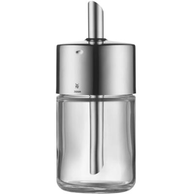 WMF Barista Suikerstrooier, 240 g, Glas, Cromargan Roestvrij Staal, Gepolijst, Ideaal Voor Wit/Bruine Suiker, Cacao of Kruidenstrooier, Zilver WMF Barista Suikerstrooier, 240 g, Glas, Cromargan Roestvrij Staal, Gepolijst, Ideaal Voor Wit/Bruine Suiker, Cacao of Kruidenstrooier, Zilver