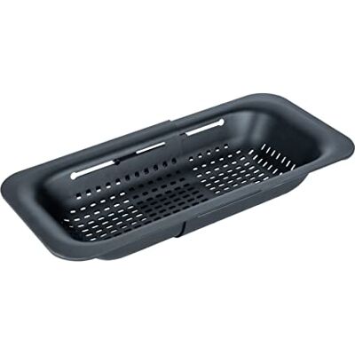 WENKO 55012100 Sivo gootsteenzeef, zwart, voor schoon en hygiënisch werken, polypropyleen, 37-50 x 7 x 20 cm,zwart WENKO 55012100 Sivo gootsteenzeef, zwart, voor schoon en hygiënisch werken, polypropyleen, 37-50 x 7 x 20 cm,zwart