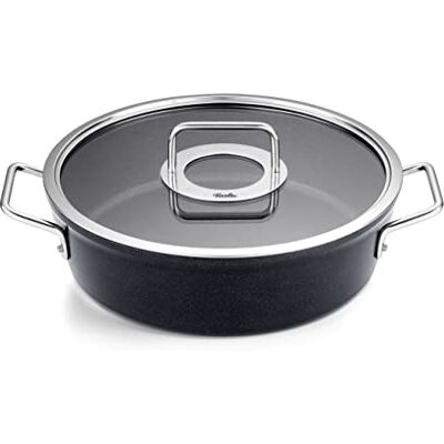 Fissler Adamant Cocotte en aluminium (Ø 28 cm, 4,3 l) avec couvercle en verre, anti-adhésif, induction Fissler Adamant Cocotte en aluminium (Ø 28 cm, 4,3 l) avec couvercle en verre, anti-adhésif, induction
