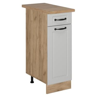 Vicco Keukenkast "R-Line", landwit, 30 cm PT eiken, voor vrije combinatie in modulaire keukensystemen Vicco Keukenkast "R-Line", landwit, 30 cm PT eiken, voor vrije combinatie in modulaire keukensystemen