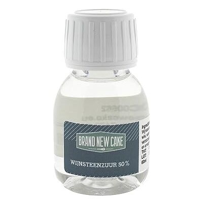 Brand New Cake BrandNewCake® Vloeibaar wijnsteenzuur, 50%, 60 ml, ideaal voor bakken en koken Brand New Cake BrandNewCake® Vloeibaar wijnsteenzuur, 50%, 60 ml, ideaal voor bakken en koken