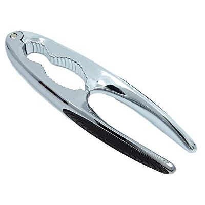 TRIXES Notenkraker notenopener antislip rubberen handgrepen Robuuste metalen constructie. Noten- en zeevruchtenkrakers met zilveren chromen afwerking. TRIXES Notenkraker notenopener antislip rubberen handgrepen Robuuste metalen constructie. Noten- en zeevruchtenkrakers met zilveren chromen afwerking.