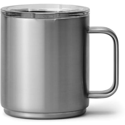 YETI Rambler Stackable Mok met Durasip Keramische Lining, Vacuum Geïsoleerd, Roestvrij Staal Mok met Magslider Deksel, Roestvrij staal, 295 ml YETI Rambler Stackable Mok met Durasip Keramische Lining, Vacuum Geïsoleerd, Roestvrij Staal Mok met Magslider Deksel, Roestvrij staal, 295 ml