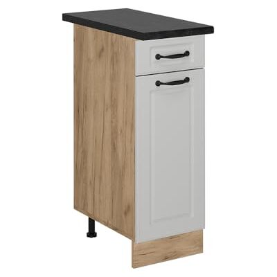 Vicco Keukenkast "R-Line", landwit, 30 cm PT antraciet, voor vrije combinatie in modulaire keukensystemen Vicco Keukenkast "R-Line", landwit, 30 cm PT antraciet, voor vrije combinatie in modulaire keukensystemen