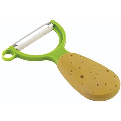 KUHN RIKON Groenteschiller met recht lemmet voor groenten en aardappelen, bruin/groen KUHN RIKON Groenteschiller met recht lemmet voor groenten en aardappelen, bruin/groen