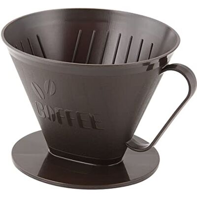 Fackelmann 42272 koffiefilterhouder, houder voor koffiefilter maat 4, filterhouder nr. 4, kunststof, bruin, 10,5 x 15 cm Fackelmann 42272 koffiefilterhouder, houder voor koffiefilter maat 4, filterhouder nr. 4, kunststof, bruin, 10,5 x 15 cm