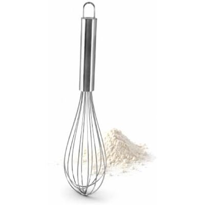 Fackelmann garde 26 cm, keuken garde en klopper van roestvrij staal en met stabiele draden, de robuuste eierklopper is vaatwasmachinebestendig en de perfecte keukengerei (Kleur: zilver), Aantal: 1 Fackelmann garde 26 cm, keuken garde en klopper van roestvrij staal en met stabiele draden, de robuuste eierklopper is vaatwasmachinebestendig en de perfecte keukengerei (Kleur: zilver), Aantal: 1