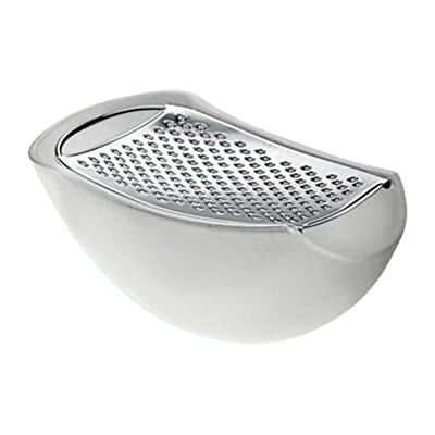 Alessi Parmenide AARU01 I Rasp met motiefverzamelaar, thermoplastische hars en gepolijst staal, Ice Alessi Parmenide AARU01 I Rasp met motiefverzamelaar, thermoplastische hars en gepolijst staal, Ice