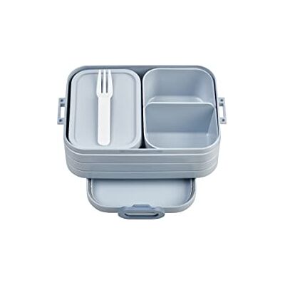 Mepal Bento Take A Break Lunchbox voor Midi, Lunchbox met vak, lunchbox voor sandwiches, kleine snacks en restjes, snack en lunch, 900 ml, Nordic blauw Mepal Bento Take A Break Lunchbox voor Midi, Lunchbox met vak, lunchbox voor sandwiches, kleine snacks en restjes, snack en lunch, 900 ml, Nordic blauw