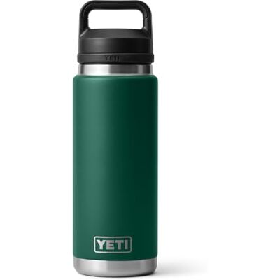 YETI Rambler Bottle Chug, Vacuum Geïsoleerde Roestvrijstalen Bottle met Lekvrije Chug Cap, Zwart Bosgroen, 769 ml YETI Rambler Bottle Chug, Vacuum Geïsoleerde Roestvrijstalen Bottle met Lekvrije Chug Cap, Zwart Bosgroen, 769 ml