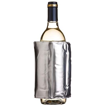 Bar Craft Geïsoleerde manchet voor wijnkoeler met één fles zilveren afwerking Bar Craft Geïsoleerde manchet voor wijnkoeler met één fles zilveren afwerking