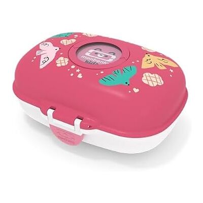 monbento MB Gram Rose Birds broodtrommel voor kinderen, milieuvriendelijk, BPA-vrij, ideaal voor school, picknick, vakantie personaliseerbaar en robuust monbento MB Gram Rose Birds broodtrommel voor kinderen, milieuvriendelijk, BPA-vrij, ideaal voor school, picknick, vakantie personaliseerbaar en robuust