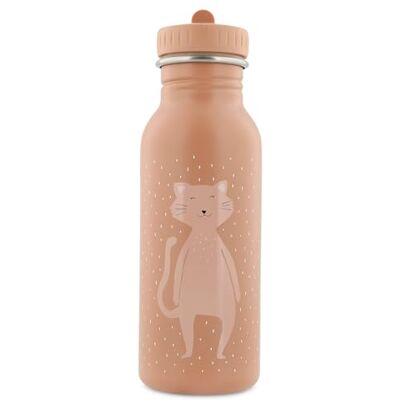 Trixie Drinkfles voor kinderen van roestvrij staal, 500 ml, Mrs. Cat (kat), bruin Trixie Drinkfles voor kinderen van roestvrij staal, 500 ml, Mrs. Cat (kat), bruin