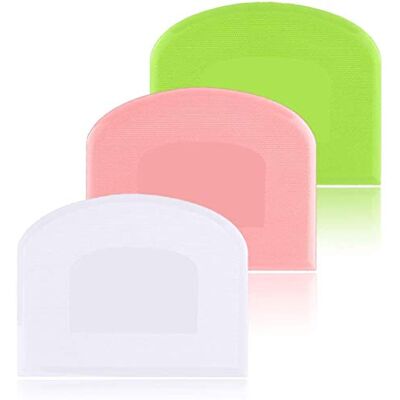 Ailiver Deegschraper van kunststof, hoorn, gebak, deegsnijder, 3 stuks, kunststof, spatel voor gebak, brood, voor keuken, gebak, pannenkoeken, 12 x 9,5 cm (roze + wit + groen) Ailiver Deegschraper van kunststof, hoorn, gebak, deegsnijder, 3 stuks, kunststof, spatel voor gebak, brood, voor keuken, gebak, pannenkoeken, 12 x 9,5 cm (roze + wit + groen)