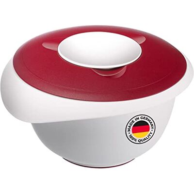 Westmark Mengkom met tweedelige deksel, 2,5 l, met schenktuit, kunststof, wit/rood, 3153227R Avec bec verseur, plastique, blanc/rouge, 3153227R Westmark Mengkom met tweedelige deksel, 2,5 l, met schenktuit, kunststof, wit/rood, 3153227R Avec bec verseur, plastique, blanc/rouge, 3153227R