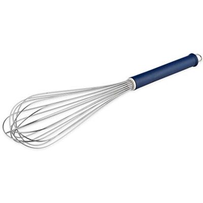 Thermohauser Garde (roestvrij staal), lengte 40 cm, blauwe kunststof handgreep en haak, met 16 lussen Thermohauser Garde (roestvrij staal), lengte 40 cm, blauwe kunststof handgreep en haak, met 16 lussen