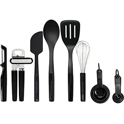KitchenAid 15-delige kookgerei-set, hittebestendig, vaatwasmachinebestendig, onyx zwart KitchenAid 15-delige kookgerei-set, hittebestendig, vaatwasmachinebestendig, onyx zwart