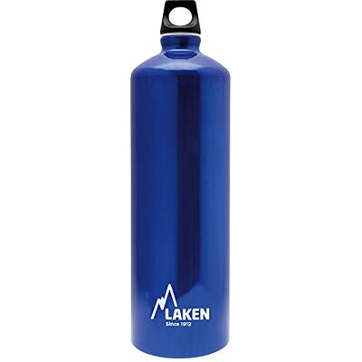 LAKEN Futura aluminium drinkfles smalle opening schroefdeksel met lus 1,5 L, blauw LAKEN Futura aluminium drinkfles smalle opening schroefdeksel met lus 1,5 L, blauw