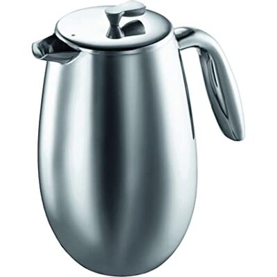 Bodum Columbia, Cafetière, Dubbelwandig, Roestvrij Staal, Vaatwasmachinebestendig, 1,0 Liter, Glanzend Bodum Columbia, Cafetière, Dubbelwandig, Roestvrij Staal, Vaatwasmachinebestendig, 1,0 Liter, Glanzend