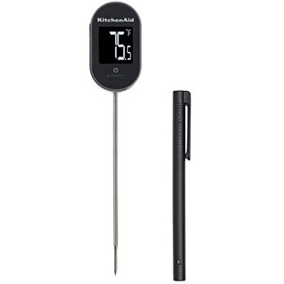 KitchenAid Thermomètre de Cuisine Numérique avec Affichage Instantané et Cadran Pivotant Rétroéclairé, -40°C à 250°C KitchenAid Thermomètre de Cuisine Numérique avec Affichage Instantané et Cadran Pivotant Rétroéclairé, -40°C à 250°C