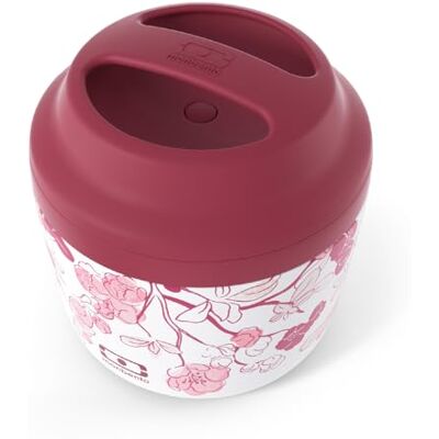 monbento MB Element Graphic Magnolia Thermocontainer Geïsoleerde lunchbox van roestvrij staal houdt maaltijden warm/koud Ideale geïsoleerde broodtrommel voor de monbento MB Element Graphic Magnolia Thermocontainer Geïsoleerde lunchbox van roestvrij staal houdt maaltijden warm/koud Ideale geïsoleerde broodtrommel voor de