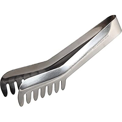 Fackelmann 41001 Spaghettitang, saladetang, keukentang, worsttang, roestvrij staal, zilver, 19 x 3,5 cm Fackelmann 41001 Spaghettitang, saladetang, keukentang, worsttang, roestvrij staal, zilver, 19 x 3,5 cm