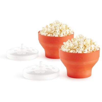 Lékué Set 2 Mini magnetron Pop Corn, siliconen rood Lékué Set 2 Mini magnetron Pop Corn, siliconen rood