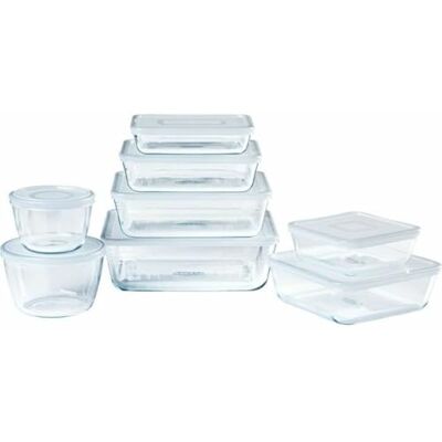 Pyrex ® Cook & Freeze – set van 8 voorraadpotten met luchtdicht deksel – speciaal voor het invriezen – BPA-vrij Pyrex ® Cook & Freeze – set van 8 voorraadpotten met luchtdicht deksel – speciaal voor het invriezen – BPA-vrij