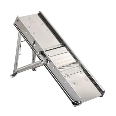 Louis Tellier Professionele roestvrijstalen groenteschaaf met trolley 3 & 10 mm Louis Tellier Professionele roestvrijstalen groenteschaaf met trolley 3 & 10 mm