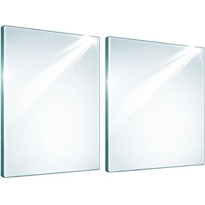 DarHaus Afdekplaat van glas, 2 x 40 x 52 cm, voor elektrisch fornuis, inductiekookplaat, decoratie, spatbescherming, snijplank, wit DarHaus Afdekplaat van glas, 2 x 40 x 52 cm, voor elektrisch fornuis, inductiekookplaat, decoratie, spatbescherming, snijplank, wit