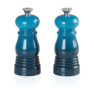 Le Creuset Zout- en pepermolenset, keramisch mechanisme, Deep Teal, 96002500642000 Le Creuset Zout- en pepermolenset, keramisch mechanisme, Deep Teal, 96002500642000