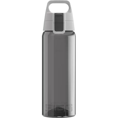 Sigg Total Color Drinkfles, antraciet (0,6 l), waterdichte en gifvrije drinkfles, lichte en zeer robuuste drinkfles van kunststof Sigg Total Color Drinkfles, antraciet (0,6 l), waterdichte en gifvrije drinkfles, lichte en zeer robuuste drinkfles van kunststof