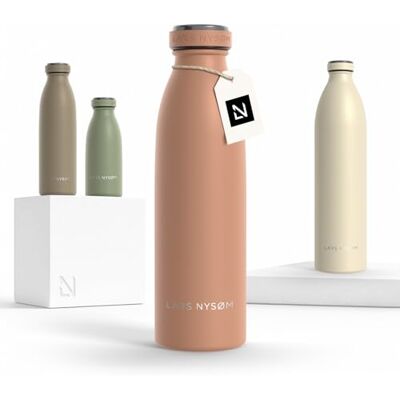 LARS NYSØM Drinkfles van roestvrij staal, 500 ml, 0,5 l, geïsoleerde waterfles, waterdichte drinkfles voor sport, fiets, kinderen (blush roze, 500 ml) LARS NYSØM Drinkfles van roestvrij staal, 500 ml, 0,5 l, geïsoleerde waterfles, waterdichte drinkfles voor sport, fiets, kinderen (blush roze, 500 ml)