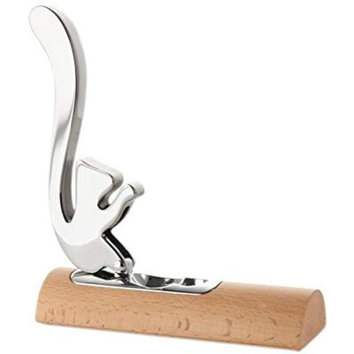 Alessi AB13 Scoiattolo notenkraker, design, van roestvrij staal 18/10 en hout Alessi AB13 Scoiattolo notenkraker, design, van roestvrij staal 18/10 en hout
