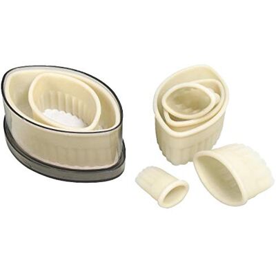 Thermohauser American Football uitsteekvormpjes, nylon, gegolfd, 3-12 cm, wit, 7 stuks Thermohauser American Football uitsteekvormpjes, nylon, gegolfd, 3-12 cm, wit, 7 stuks