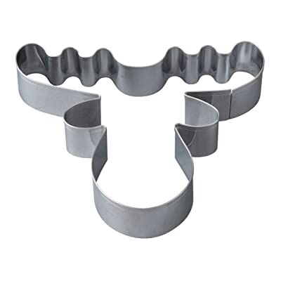 Zenker XL uitsteekvorm voor kerstkoekjes, uitsteekvorm voor heerlijke elandkop koekjes en zoete koekjes, 2-in-1 koekjessnijder en roestvrijstalen bakframe Zenker XL uitsteekvorm voor kerstkoekjes, uitsteekvorm voor heerlijke elandkop koekjes en zoete koekjes, 2-in-1 koekjessnijder en roestvrijstalen bakframe