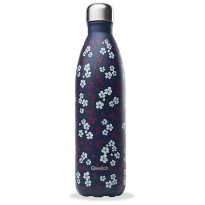 QWETCH Originals thermosfles van roestvrij staal, 750 ml, Hanami blauw 24 uur koud en warm 12 uur thermosfles lekvrij, BPA-vrij, herbruikbaar perfect voor sport, QWETCH Originals thermosfles van roestvrij staal, 750 ml, Hanami blauw 24 uur koud en warm 12 uur thermosfles lekvrij, BPA-vrij, herbruikbaar perfect voor sport,