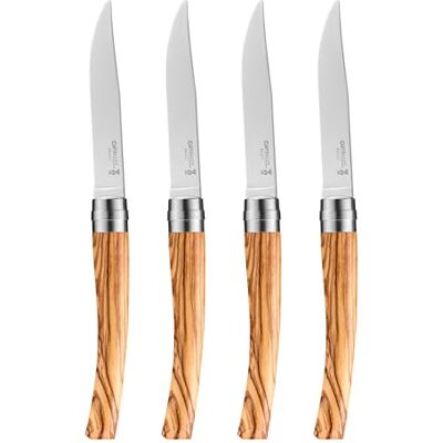 OPINEL Table Chic 254629 Set van 4 messen olijfhout bruin lemmetlengte 10 cm OPINEL Table Chic 254629 Set van 4 messen olijfhout bruin lemmetlengte 10 cm