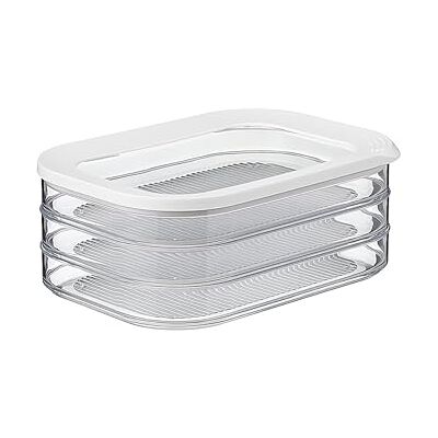Mepal Modula charcuteriebox, 3 etage, koelkast-opbergdoos, opbergdoos voor worst, aparte voorraaddozen, vaatwasmachinebestendig Mepal Modula charcuteriebox, 3 etage, koelkast-opbergdoos, opbergdoos voor worst, aparte voorraaddozen, vaatwasmachinebestendig