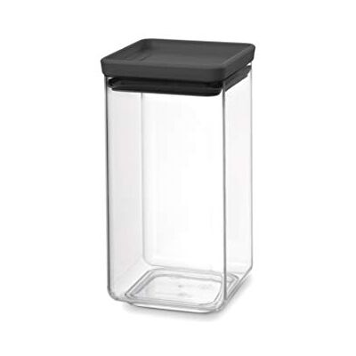 Brabantia Tasty+ Voorraadpot stapelbaar 1,6 Liter Dark Grey Brabantia Tasty+ Voorraadpot stapelbaar 1,6 Liter Dark Grey