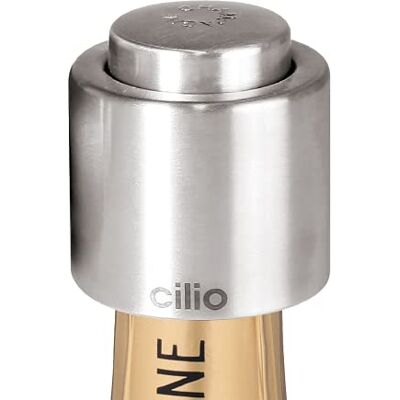 Cilio Champagne Flessendop van gepolijst roestvrij staal, zilverkleurig, 6 x 5 x 5 cm Cilio Champagne Flessendop van gepolijst roestvrij staal, zilverkleurig, 6 x 5 x 5 cm