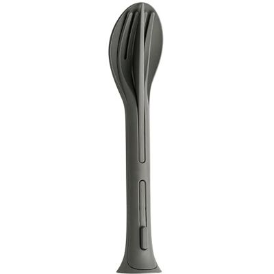 Koziol KLIKK POCKET Bestekset, 3-delig, lepel, vork, mes, voor onderweg, insteekbaar, licht, biocirkelvormige kunststof, vaatwasmachinebestendig, lunch, reizen (asgrijs) Koziol KLIKK POCKET Bestekset, 3-delig, lepel, vork, mes, voor onderweg, insteekbaar, licht, biocirkelvormige kunststof, vaatwasmachinebestendig, lunch, reizen (asgrijs)