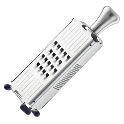 RÖSLE Multifunctionele rasp, hoogwaardige rasp voor universeel gebruik, groenterasp, 3 raspvlakken, met siliconen voetjes, roestvrij staal 18/10, incl. beschermhoes RÖSLE Multifunctionele rasp, hoogwaardige rasp voor universeel gebruik, groenterasp, 3 raspvlakken, met siliconen voetjes, roestvrij staal 18/10, incl. beschermhoes