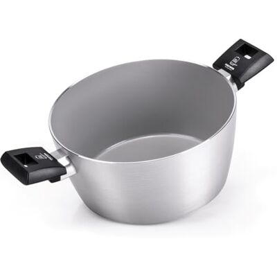 Moneta Innova Steelpan 2 m 24 cm, FineGres natuurlijke coating (geen PFAS), ook voor inductie, 100% Made in Italy Moneta Innova Steelpan 2 m 24 cm, FineGres natuurlijke coating (geen PFAS), ook voor inductie, 100% Made in Italy