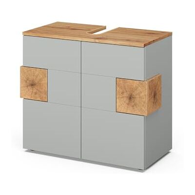 Vicco Wastafelmeubel "Eden", grijs, 73,1 x 64 cm Voor wandmontage met modulaire binnenindeling Vicco Wastafelmeubel "Eden", grijs, 73,1 x 64 cm Voor wandmontage met modulaire binnenindeling