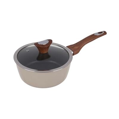 KASANOVA Kolors braadpan 20 cm crème 1 handvat met deksel KASANOVA Kolors braadpan 20 cm crème 1 handvat met deksel